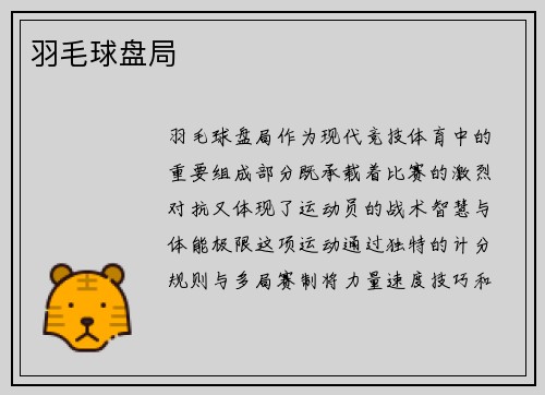 羽毛球盘局
